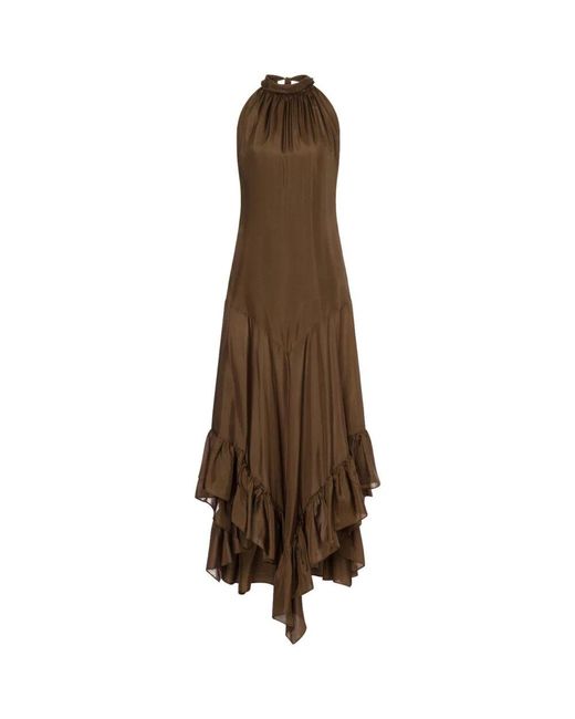 Philosophy Di Lorenzo Serafini Brown Maxi Dresses