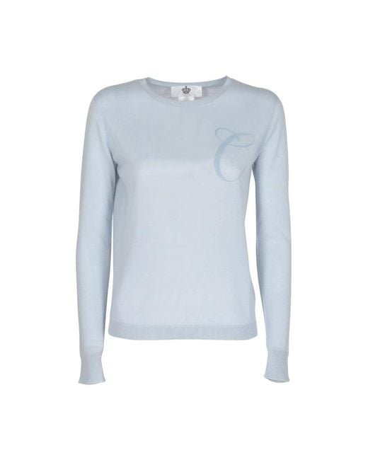 Dee Ocleppo Blue Round-Neck Knitwear