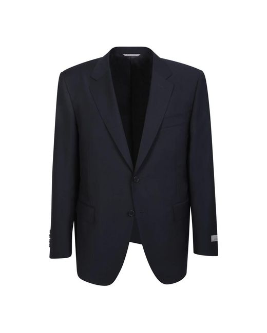 Canali Blue Single Breasted Suits for men