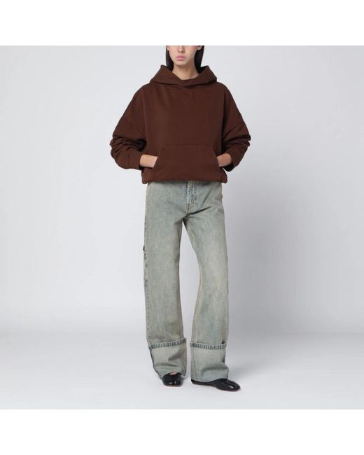 Entire studios Hoodies & Sweatvesten ,Bruin ,Katoen Heavy Hoodie in het Brown