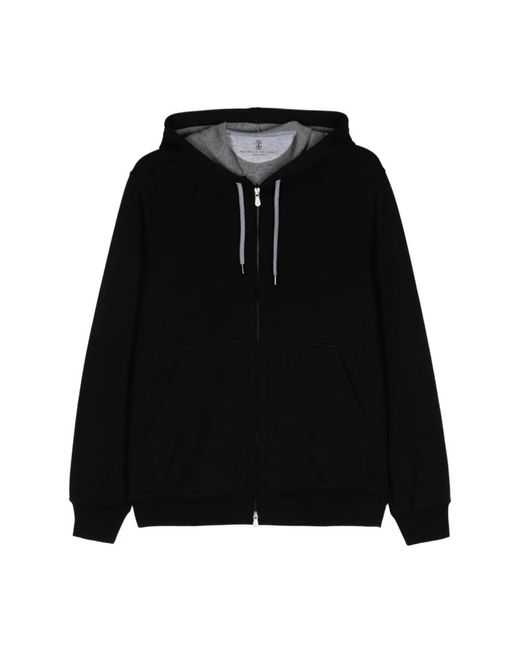 Brunello Cucinelli Black Sweatshirts for men