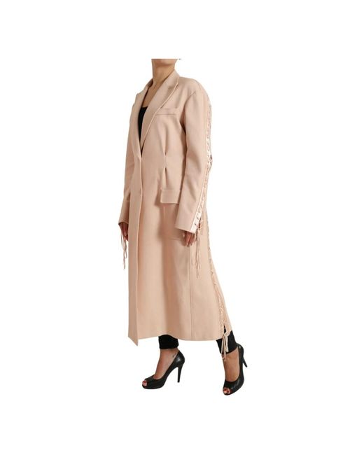 Dolce & Gabbana Natural Single-Breasted Coats