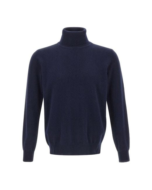 Kangra Blue Turtlenecks for men