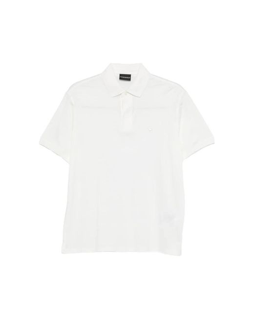 Emporio Armani White Polo Shirts for men