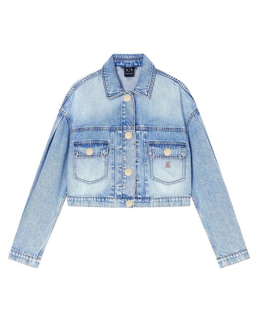 ARMANI EXCHANGE Jassen ,Blauw ,Katoen Blouson Jack in het Blue