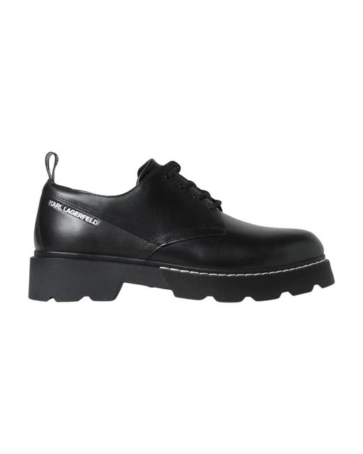 Karl Lagerfeld Black Laced Shoes for men