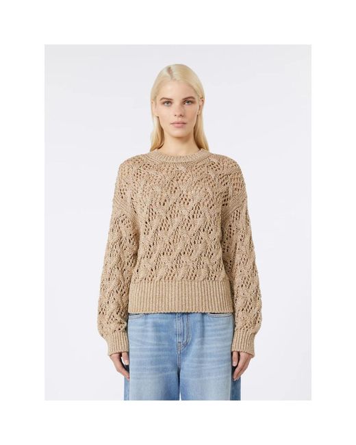 Max Mara Natural Round-Neck Knitwear