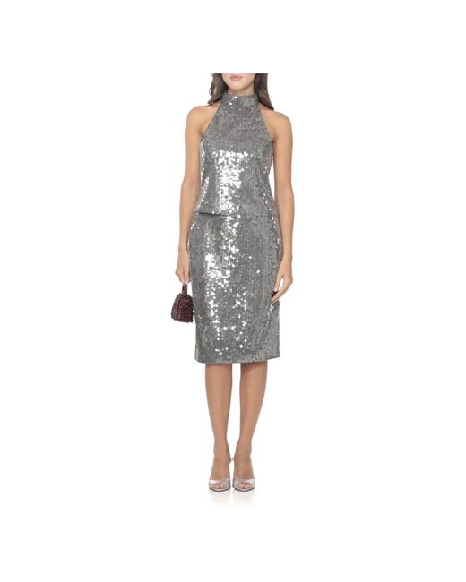 ROTATE BIRGER CHRISTENSEN Sleeveless Tops in het Gray