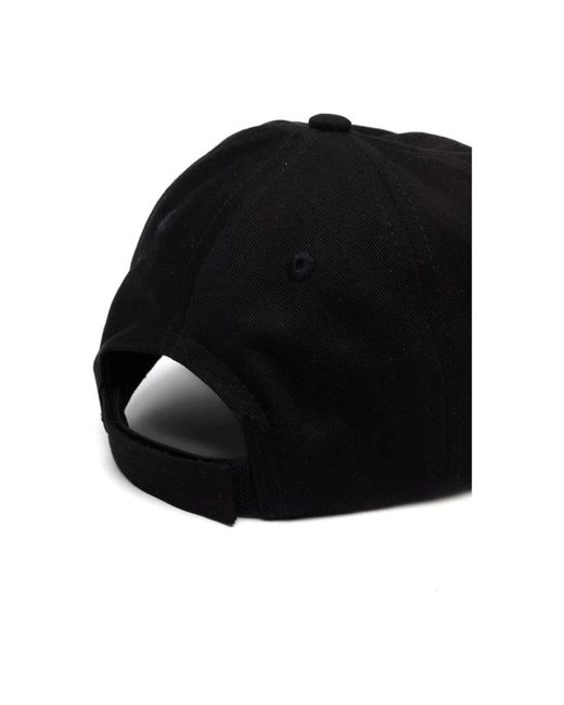 Palm Angels Black Schwarz weiß logo baseball cap