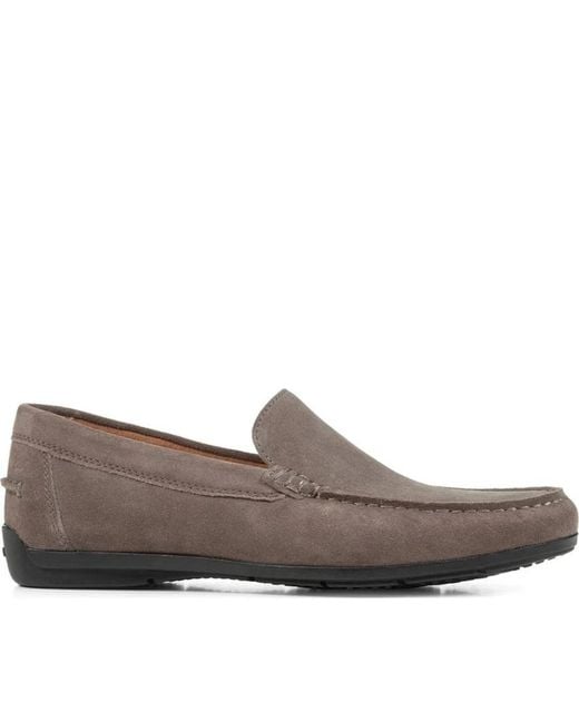 Geox Schoenen ,Grijs ,Katoen Grijze Loafers Voor Mannen in het Gray voor heren