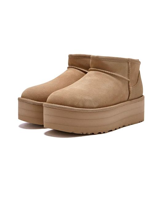Ugg Brown Classic Ultra Mini Platform Boot