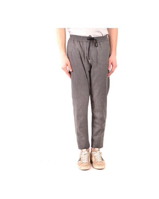 Hōsio Gray Slim-Fit Trousers for men