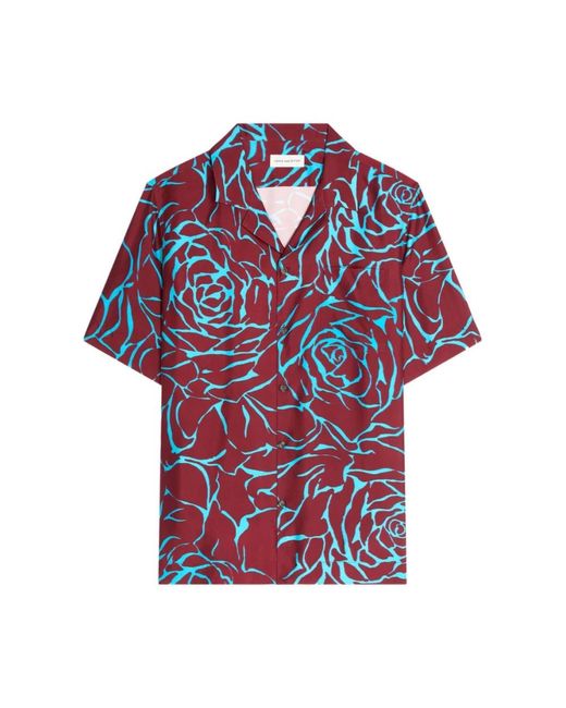 Dries Van Noten Red Short Sleeve Shirts for men