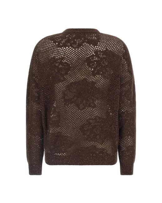 Brunello Cucinelli Brown V-Neck Knitwear