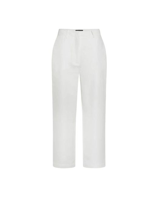 Peuterey White Wide Trousers