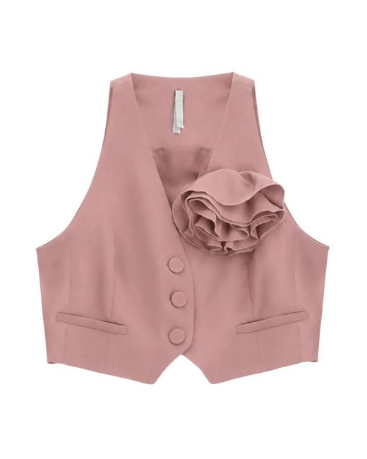 Imperial Purple Weste Mit Blumen-Applikationen