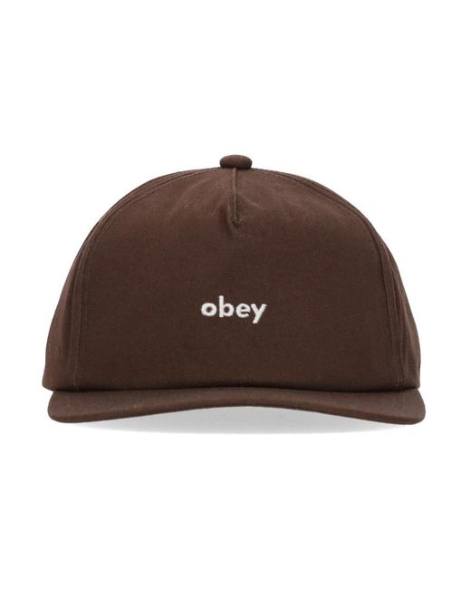 Caps Obey de hombre de color Brown