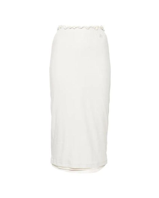 Jil Sander White Eleganter Plissierter Rock Für Frauen