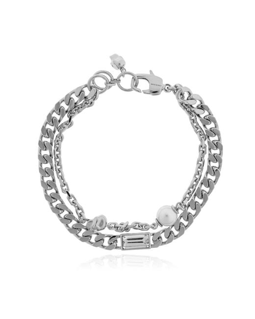 Alexander McQueen Armband Met Parel in het Metallic voor heren