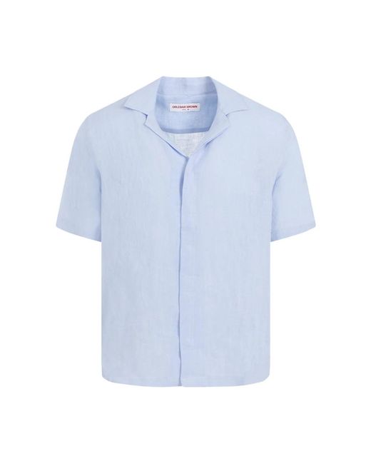 Orlebar Brown Blue Short Sleeve Shirts for men