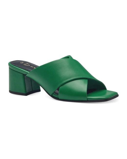Marco Tozzi Green Heeled Mules