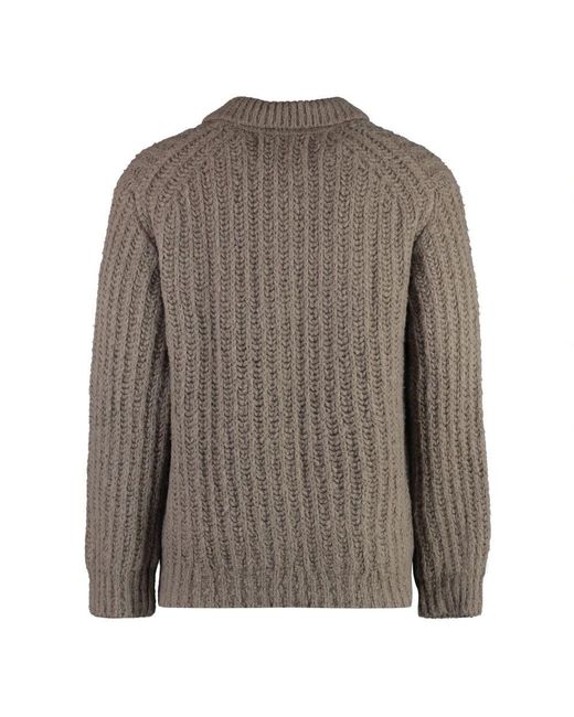 Gant Gerippter crew-neck pullover, oversize-passform in Brown für Herren