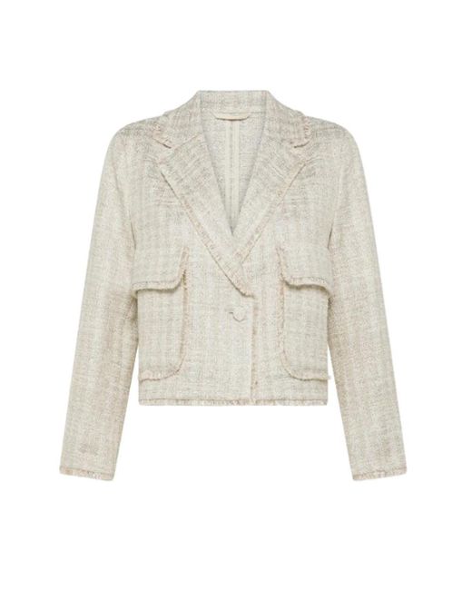Seventy Cropped Blazer in het White