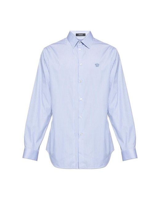 Versace Blue Formal Shirts for men