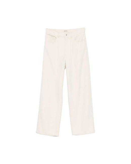 Auralee Natural Wide Trousers for men