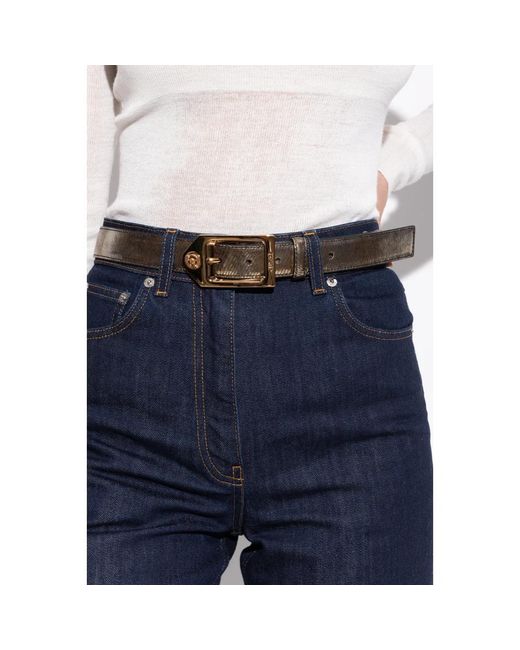 Versace Metallic Ledergürtel