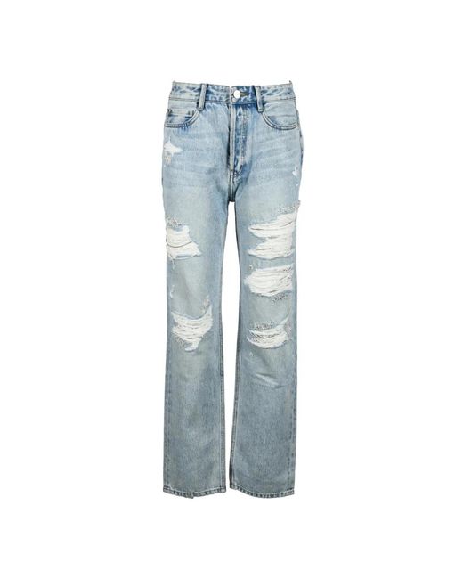 Miss Sixty Baggy Jeans Met Kralen in het Blue