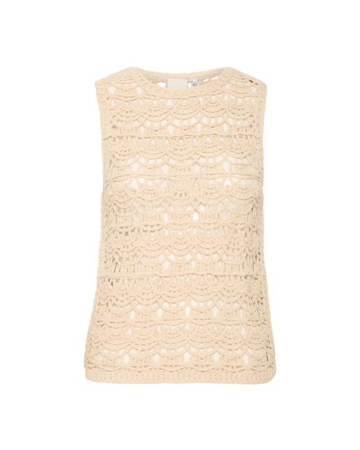 Ichi Natural Eleganter Strick Sandshell Pullover