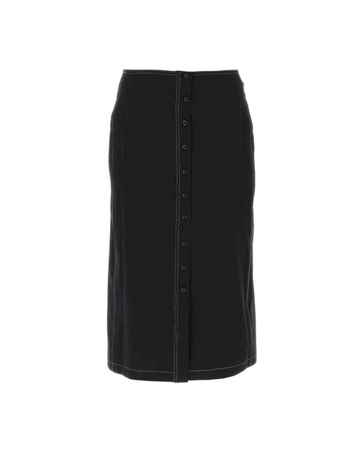 Low Classic Black Midi Skirts