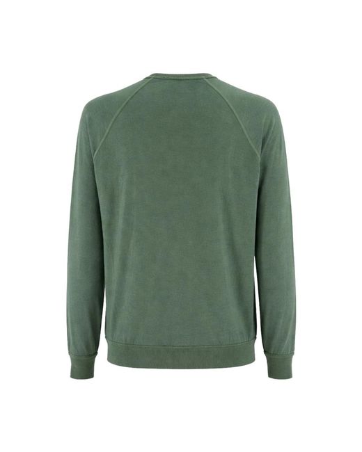 Drumohr Truien & Vesten ,Groen ,Wol Wollen Trui Met Ronde Hals in het Green voor heren