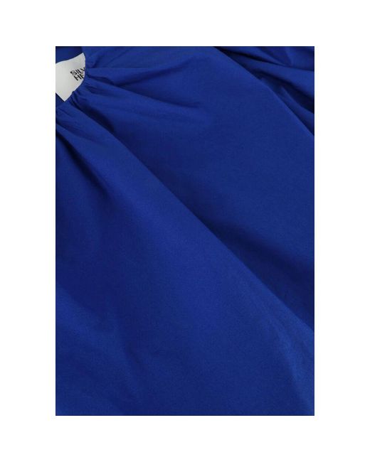Silvian Heach Blue Blaues Mini-Kleid Mit Puffärmeln