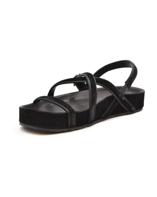 Pedro Garcia Black Flat Sandals