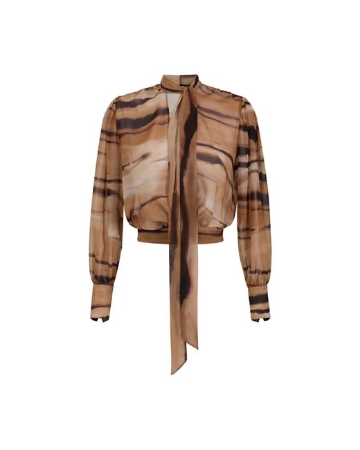 Elisabetta Franchi Brown Blouses