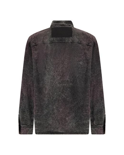 DIESEL Black Denim Shirts for men