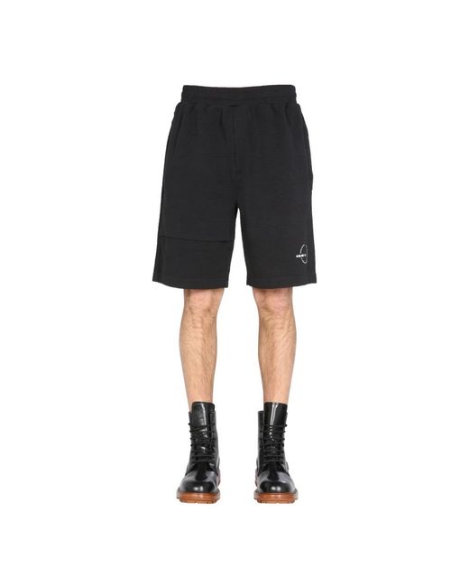 Helmut Lang Black Long Shorts for men