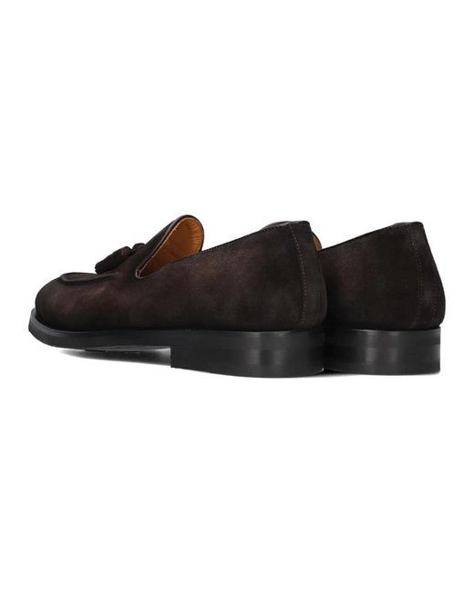 Magnanni Shoes Braune wildleder loafers mit quasten in Black für Herren