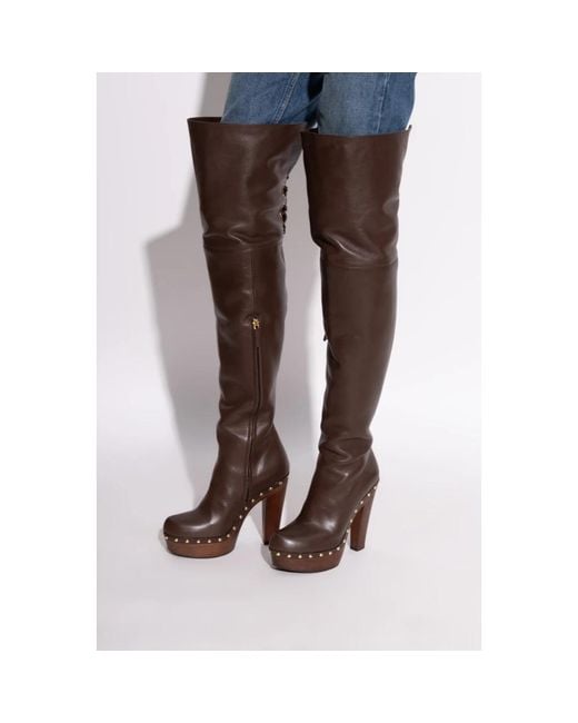 Chloé Brown Lola Stiefel Mit Absatz