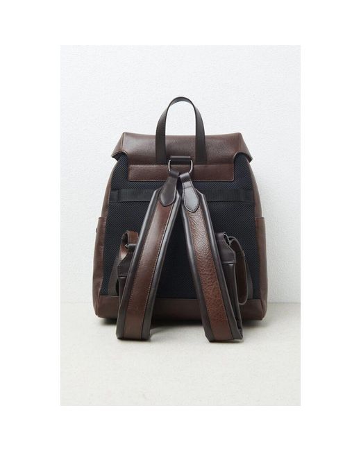 Peserico Brown Echter Leder-Rucksack