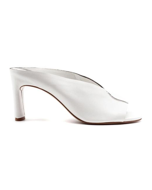 Roberto Del Carlo White Heeled Mules
