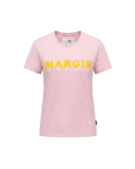 MM6 by Maison Margiela Pink T-Shirts