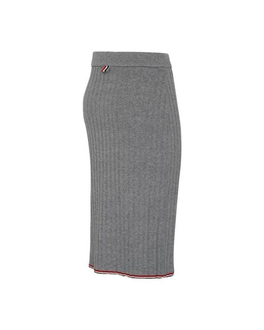 Thom Browne Gray Pencil Skirts
