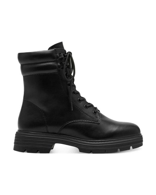 Tamaris Black Lace-Up Boots