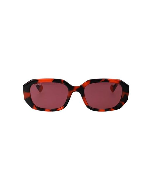 Gucci Red Stylische sonnenbrille gg1535s,geometrische rechteckige sonnenbrille