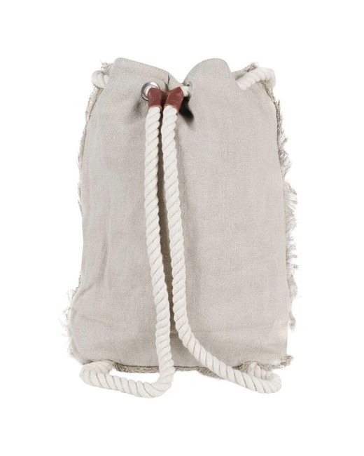Mc2 Saint Barth Sand Leinen Rucksack Mit Seilriemen in Gray für Herren