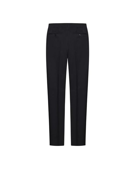 Franzese Collection Zwarte Zijden Tailleband Op Maat Gemaakte Broek in het Black voor heren