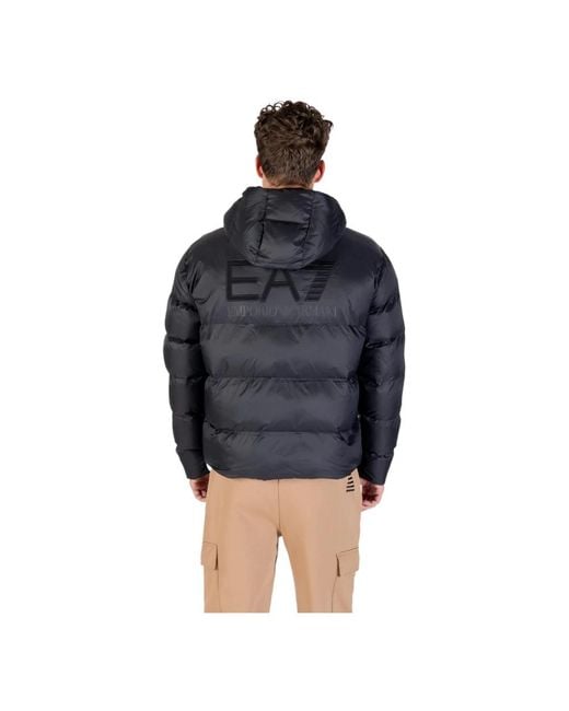 EA7 Blue Winter Jackets for men